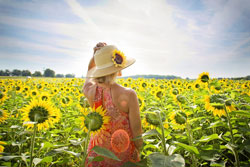 00009 mujer girasoles